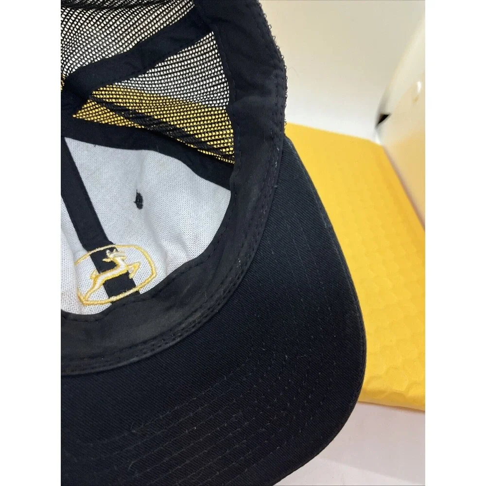 John Deere Mesh Snapback Embroidered Trucker Hat Black Yellow Used Excellent‎